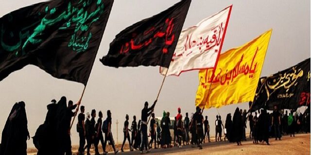 پیاده روی نمادین اربعین در یزد پیاده روی نمادین اربعین در یزد