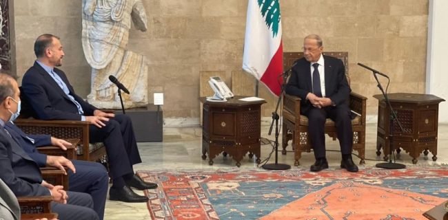 امیرعبداللهیان با رئیس جمهور لبنان دیدار و گفتگو کرد امیرعبداللهیان با رئیس جمهور لبنان دیدار و گفتگو کرد