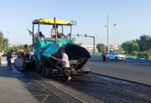 تکمیل نوسازی آسفالت میدان امام حسین(ع) یزد پیش از بازگشایی مدارس