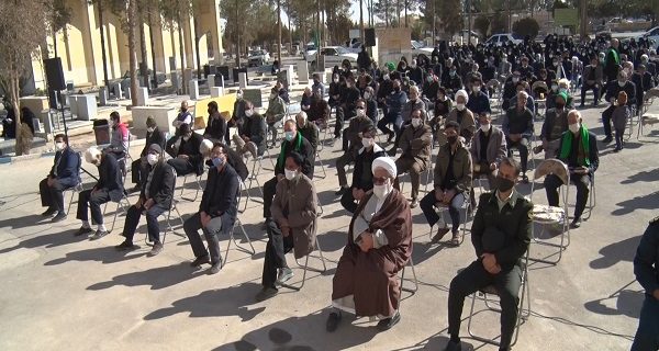 مراسم بزرگداشت جانباختگان کرونا در اشکذر