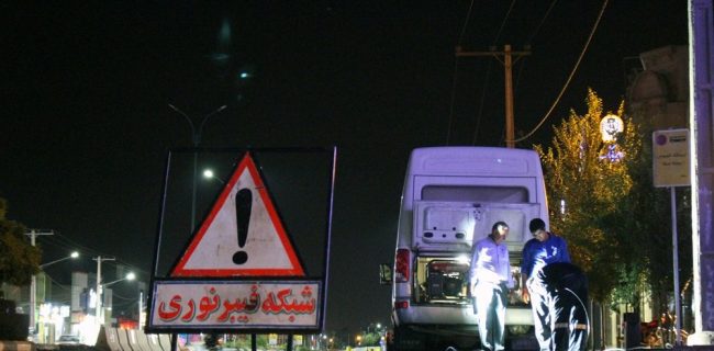 عملیات رفع قطعی فیبر نوری مسیر یزد به مهریز