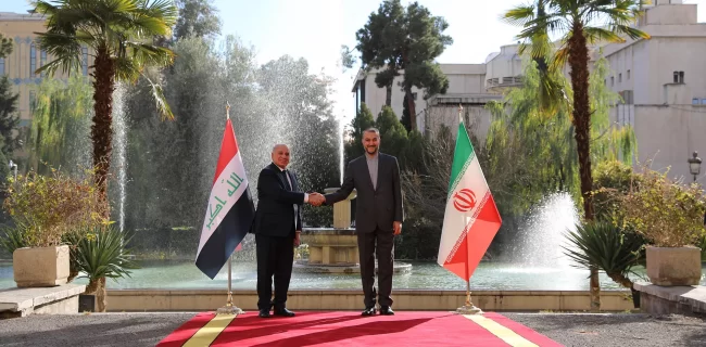 ملاقات وزیر امور خارجه کشورمان با همتای عراقی ملاقات وزیر امور خارجه کشورمان با همتای عراقی
