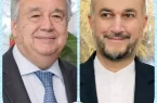 گفتگوی تلفنی آنتونیو گوترش دبیرکل سازمان ملل متحد با وزیر امور خارجه کشورمان