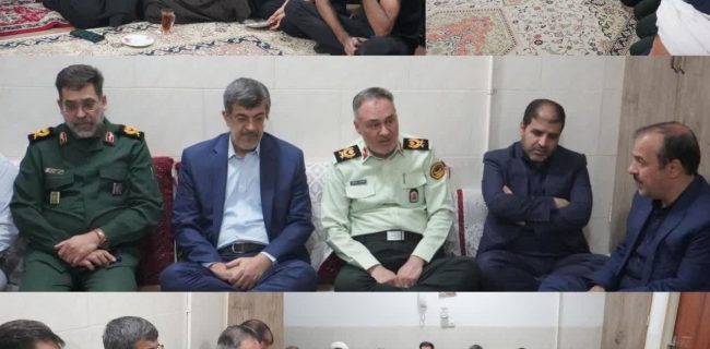 دیدار مسئولان یزد با شهید حادثه تروریستی تفتان
