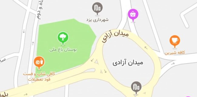 بارگذاری اسامی معابر شهر یزد بر روی نقشه جهانی OSM