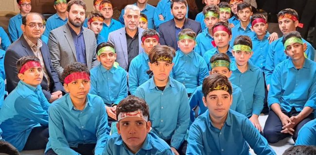 ضبط نماهنگ ما هستیم دانش آموزان اشکذری در حسنیه اشکذر