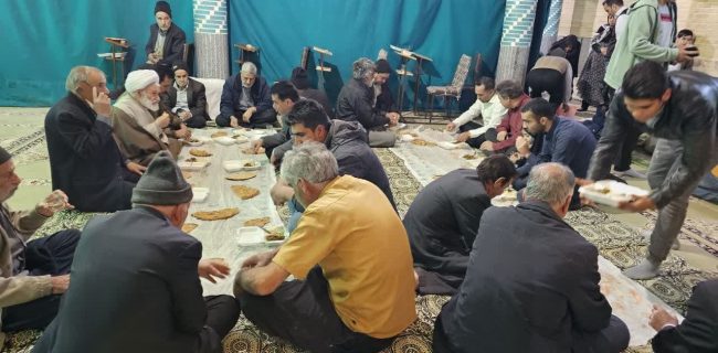 چهل ویکمین سال اجرای طرح سی شب -سی افطار در مسجد جامع روستای ییلاقی کذاب