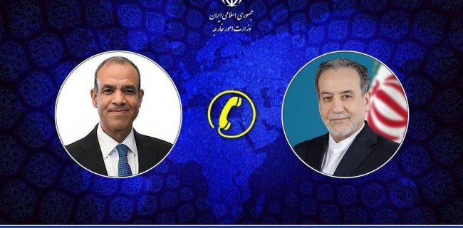 تماس تلفنی وزیرخارجه مصر با وزیر امور خارجه کشورمان تماس تلفنی وزیرخارجه مصر با وزیر امور خارجه کشورمان