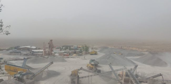 پایش سرزده از واحدهای تولید شن، ماسه، آهک و آسفالت در محور فهرج–بافق و کنارگذر یزد–مهریز پایش سرزده از واحدهای تولید شن، ماسه، آهک و آسفالت در محور فهرج–بافق و کنارگذر یزد–مهریز