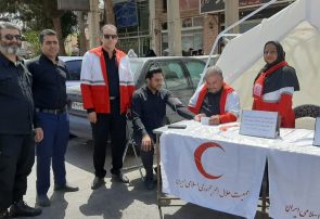حضور فرماندار تفت در ایستگاه سلامت هلال احمر همزمان با مراسم اربعین حسینی
