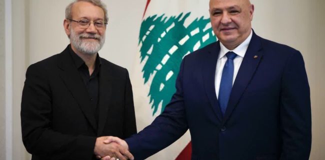 لاریجانی با گفتمان انقلابی در لبنان