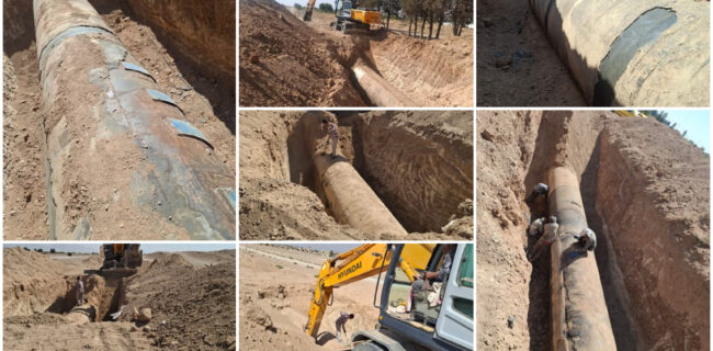 آغاز عملیات اجرایی پروژه تقویت نقاط جوش تضعیف‌شده خط اول انتقال آب یزد