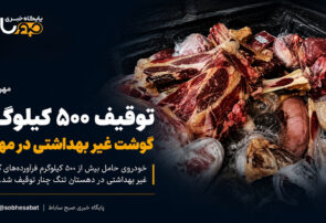 توقیف ۵۰۰ کیلوگرم گوشت غیربهداشتی در مهریز