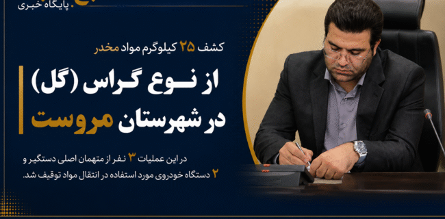 کشف ۲۵ کیلوگرم گراس و دستگیری ۳ متهم در شهرستان مروست کشف ۲۵ کیلوگرم گراس و دستگیری ۳ متهم در شهرستان مروست